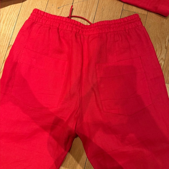 Zara Red Linen Suit - Picture 6 of 9